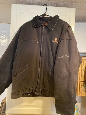 Corner stone Black Workwear Jacket – Men's Heavy-Duty Zip Front size XL 3:30
